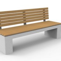 Banca Urbano Cubo Wood cu spatar