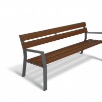 Banca VANCOUVER lemn FSC cu 5 rigle
