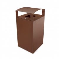 VALENCIA LITTER BIN corten effect - with Rain Hood