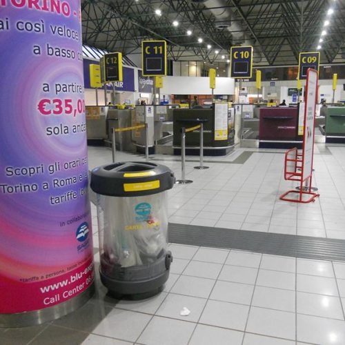 C-Thru 180 Trio Recycling Bin_Airport