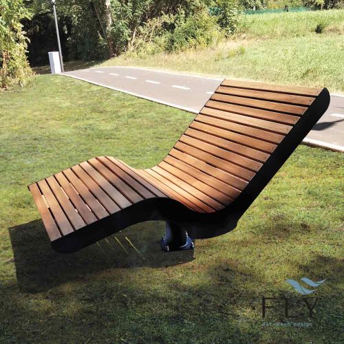 Sezlong rotativ TWIST, cu ancorare la sol
